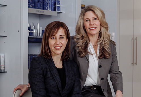 Skin care doctors Marnie Fisher and Elena Poulos at Kingsway Dermatology in Toronto